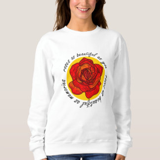 Beautiful Rose Typography Art hoodie Trui