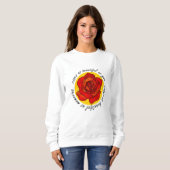 Beautiful Rose Typography Art hoodie Trui (Voorkant volledig)