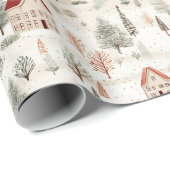  Beautiful Rustic Country Village Town Cadeaupapier (Rol Hoek)