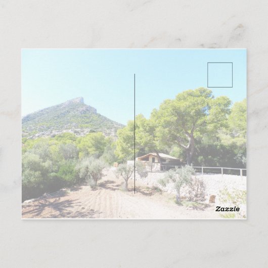 Beautiful Rustic Mountain in Mallorca Postcard Briefkaart (Achterkant)