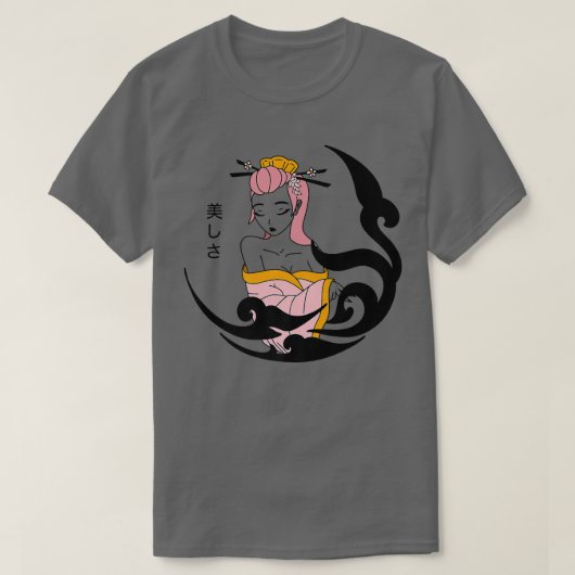 Beautiful Sakura Princess Japanese Style T-shirt (Design voorkant)