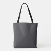  Beautiful Script Personalized Name Dark Grey Tote Bag (Achterkant)