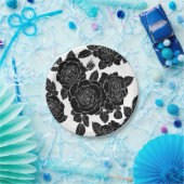 Beautiful seamless black and white monochroom patt papieren bordje (Feest)