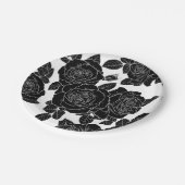 Beautiful seamless black and white monochroom patt papieren bordje (Gekanteld)