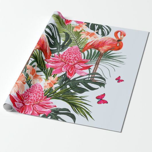 Beautiful seamless floral summer pattern backgroun cadeaupapier (Uitgerold)