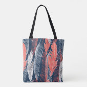 Beautiful seamless graphic pattern of feathers tote bag (Achterkant)