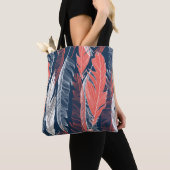 Beautiful seamless graphic pattern of feathers tote bag (Dichtbij)
