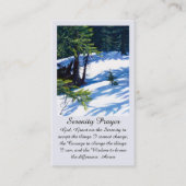 Beautiful Serenity Prayer Card Purple Blue Green Visitekaartje (Voorkant)