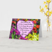 BEAUTIFUL SERENITY PRAYER PHOTO-ONTWERP KAART (Gele Bloem)