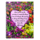 BEAUTIFUL SERENITY PRAYER PHOTO-ONTWERP NOTITIEBOEK (Voorkant)