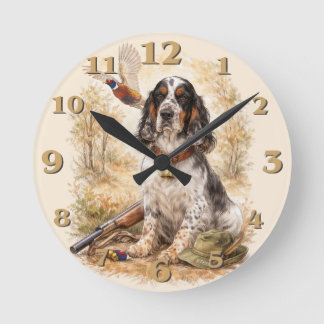 Beautiful Setter with Pheasants , Art Ronde Klok