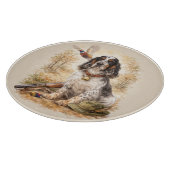 Beautiful Setter with Pheasants , Art Snijplank (Hoek)