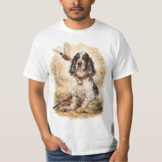 Beautiful Setter with Pheasants , Art T-shirt
