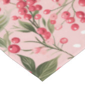 Beautiful Shabby Chic Pink Christmas Floral Berry Tafelkleed (Gekanteld)