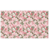 Beautiful Shabby Chic Pink Christmas Floral Berry Tafelkleed (Voorkant (Horizontaal))