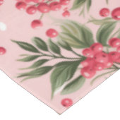 Beautiful Shabby Chic Pink Christmas Floral Berry Tafelkleed (Gekanteld)