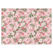 Beautiful Shabby Chic Pink Christmas Floral Berry Tafelkleed (Voorkant (Horizontaal))