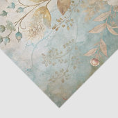 Beautiful Shades of Blue Floral Background Tissuepapier (Detail)