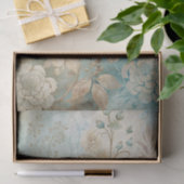 Beautiful Shades of Blue Floral Background Tissuepapier (Geschenk)