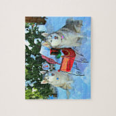 Beautiful Siberian Huskies in the snow Legpuzzel (Verticaal)
