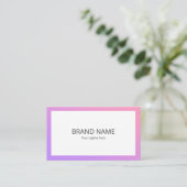 Beautiful Simple Pink Purple Gradient Square Frame Visitekaartje (Staand voorkant)