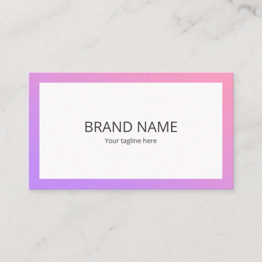 Beautiful Simple Pink Purple Gradient Square Frame Visitekaartje (Voorkant)