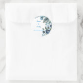 Beautiful Sky Blue Floral Wedding Stickers  (Tas)