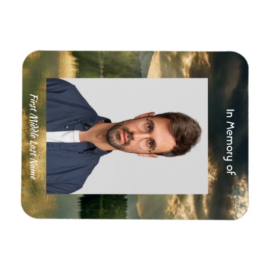 Beautiful Sky Sun Scripture Memorial Keepsake  Magneet (Horizontaal)