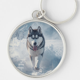 Beautiful Snow Wolf Sleutelhanger