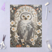 Beautiful Snowy Owl William Morris Inspired Tissuepapier (Craft)