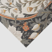Beautiful Snowy Owl William Morris Inspired Tissuepapier (Detail)