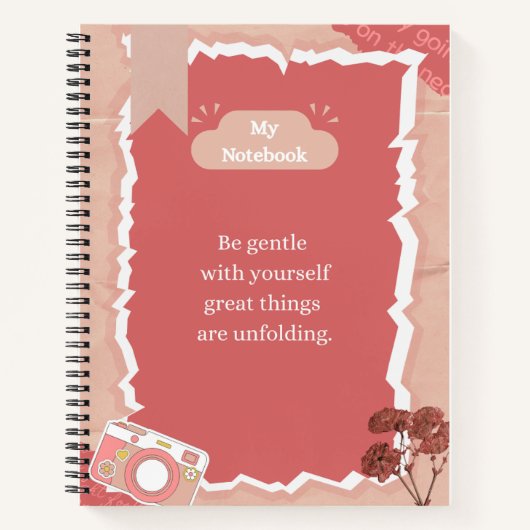 Beautiful soft notebook journal for girls | pretty notitieboek (Voorkant)