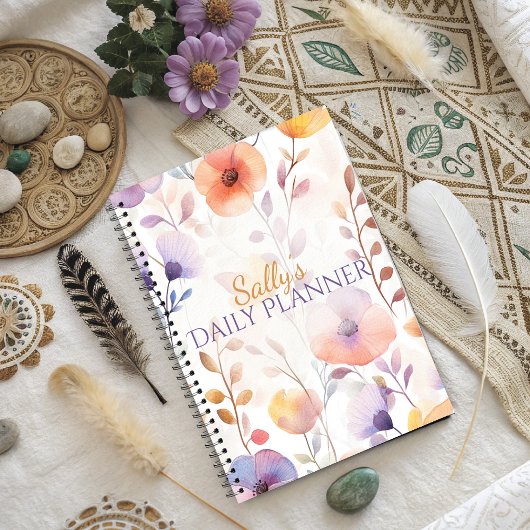 Beautiful Soft Watercolor Blooms Planner