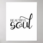 Beautiful Soul - Boho Minimalist Motivational  Poster (Voorkant)