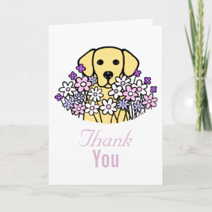 Beautiful Soul Yellow Labrador Illustration Bedankkaart
