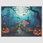 Beautiful Spooky Haunted Raven Halloween Decoupage Tissuepapier (Voorkant)