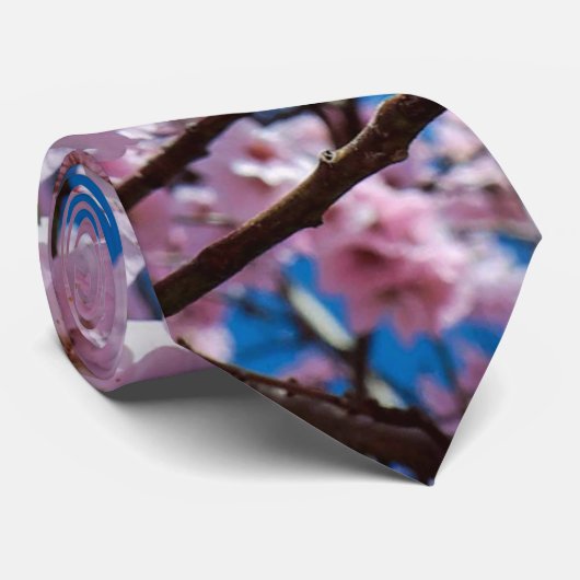 Beautiful Spring Cherry Blossoms Stropdas (Opgerold)