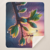 Beautiful spring nature with miniature pixie art sherpa deken (Voorkant)