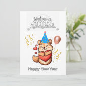 Beautiful Squirrel Sweet Dreams – Happy New Year 2 Kaart (Staand voorkant)