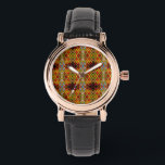 Beautiful Stained Glass Window Pattern  Horloge<br><div class="desc">Beautiful Stained Glass Window Pattern Watch.  Enjoy!</div>