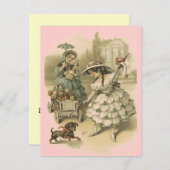 BEAUTIFUL  STIJLMEISJES EN DOLLS-INVITATIE KAART (Voorkant / Achterkant)