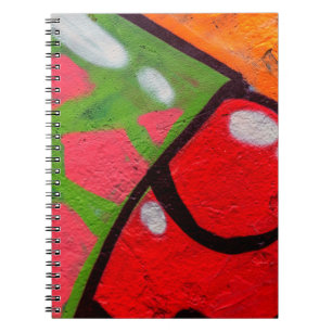 Beautiful street art of graffiti. Roodstaartabstra Notitieboek