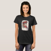 Beautiful Sugar Skull Girl & Flower Wreath Day Of  T-shirt (Voorkant volledig)