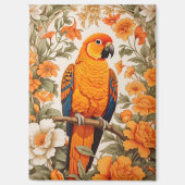 Beautiful Sun Conure William Morris Inspired Magneet (Voorkant)
