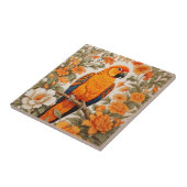 Beautiful Sun Conure William Morris Inspired Tegeltje (Zijkant)