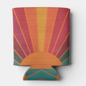 Beautiful Sunny Sun Rays Southwestern Folk Art Blikjeskoeler (Achterkant)