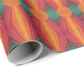 Beautiful Sunny Sun Rays Southwestern Folk Art Cadeaupapier (Rol Hoek)