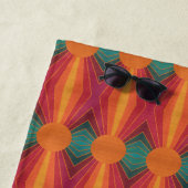 Beautiful Sunny Sun Rays Southwestern Folk Art Strandlaken (In situ)