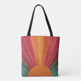 Beautiful Sunny Sun Rays Southwestern Folk Art Tote Bag