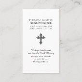 Beautiful Sunset on a Lake Memorial Prayer Card Visitekaartje (Achterkant)